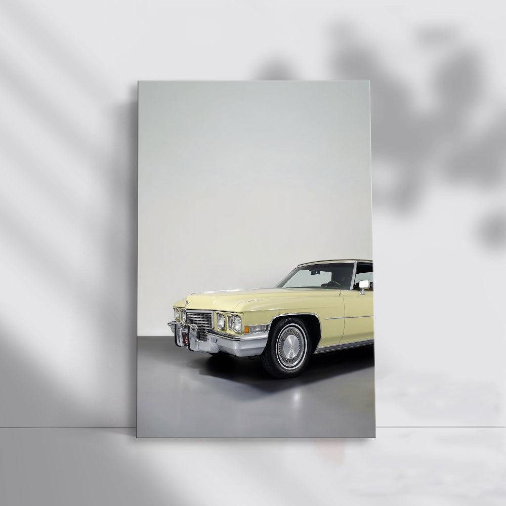 Vintage Yellow Cadillac - Classic Elegance on Wheels
