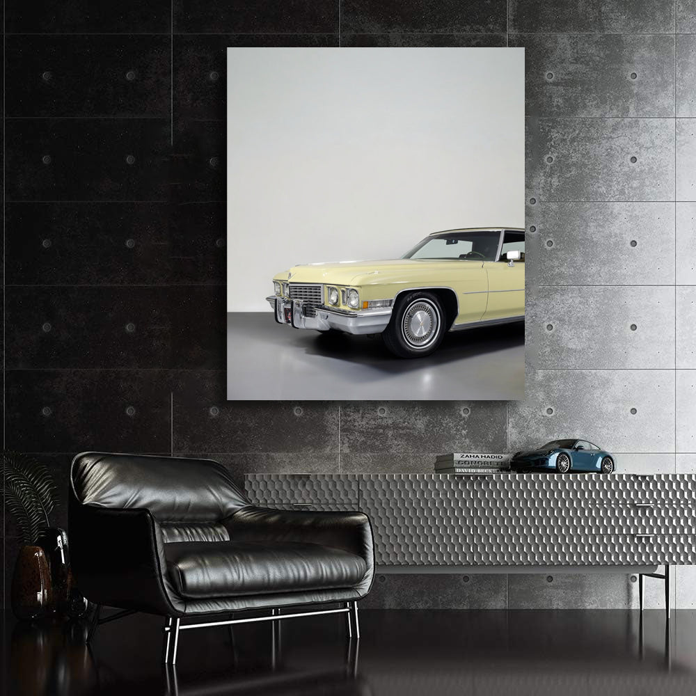 Vintage Yellow Cadillac - Classic Elegance on Wheels