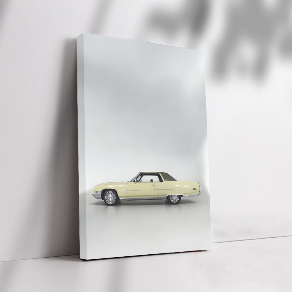 Vintage Yellow Cadillac - Classic Elegance on Wheels