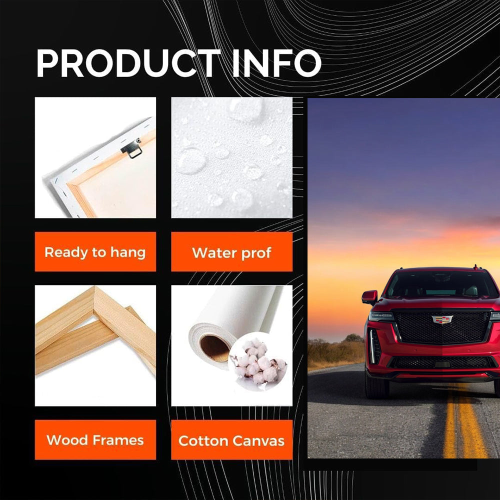 Sunset Glow on Cadillac Red - Timeless Elegance