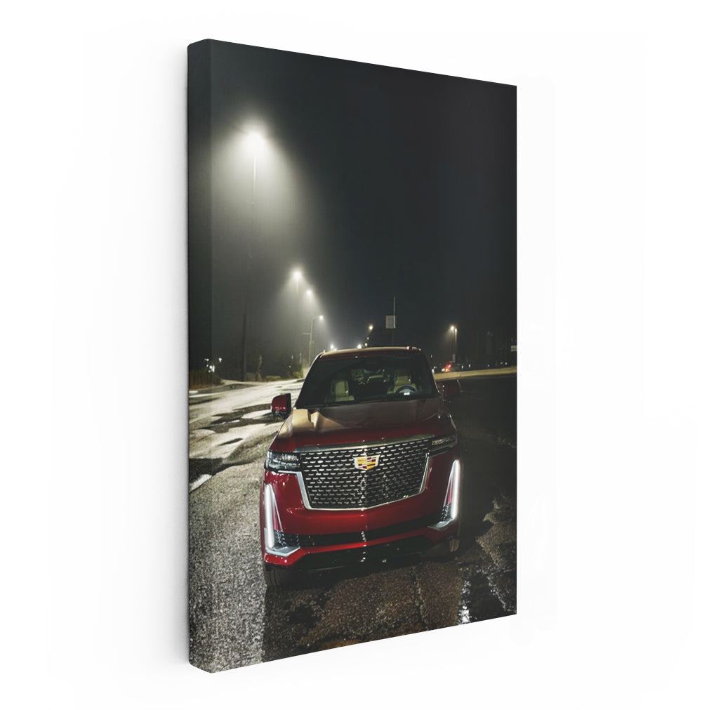 Night City Cadillac in Red - Sleek and Stylish Ride