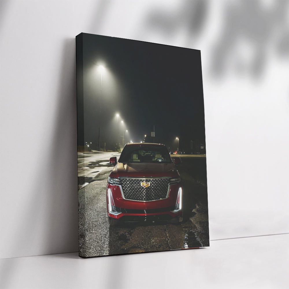 Night City Cadillac in Red - Sleek and Stylish Ride