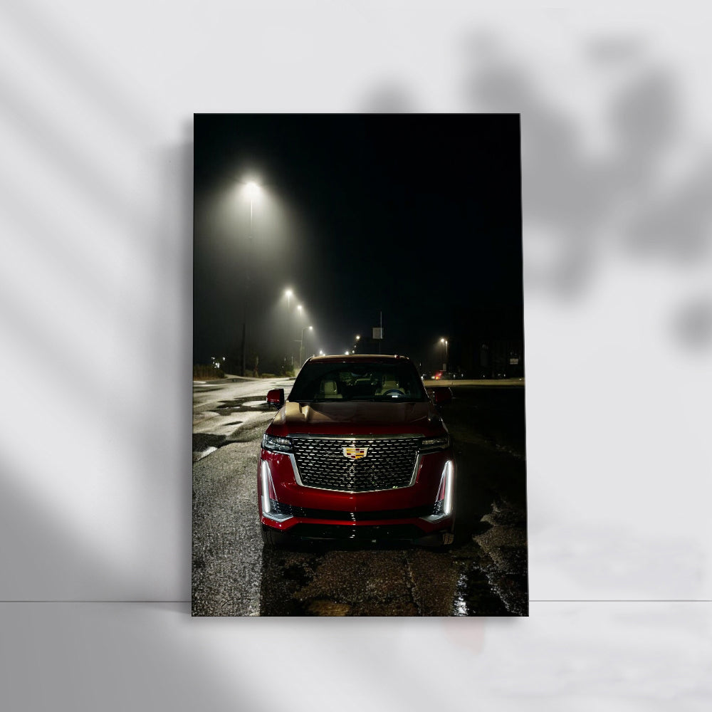 Night City Cadillac in Red - Sleek and Stylish Ride