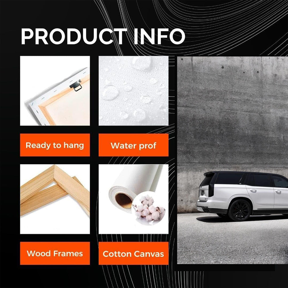Cadillac White Wall - Classic Elegance in Concrete Jungle