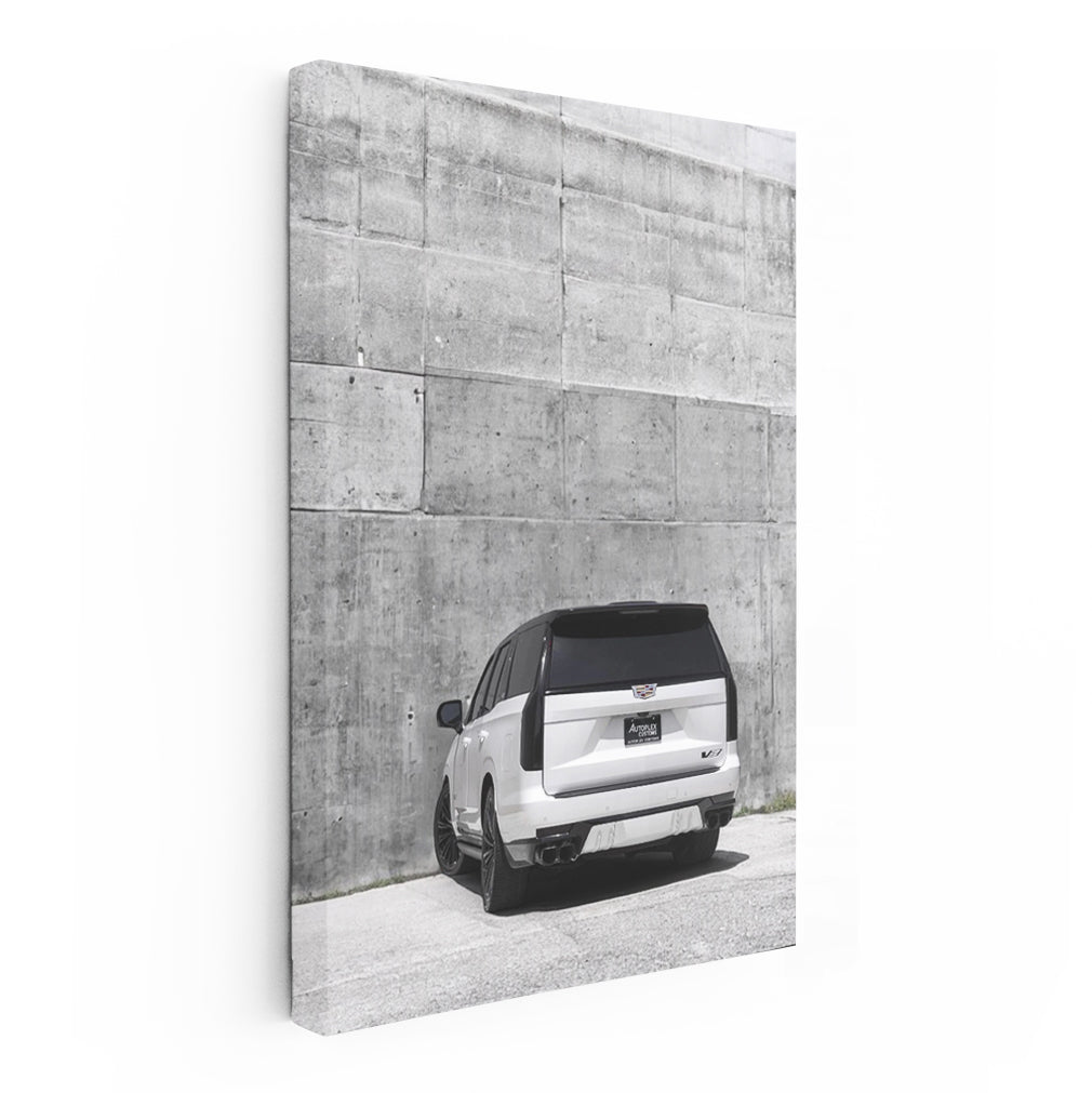 Cadillac White Concrete Wall - Luxury Unmatched