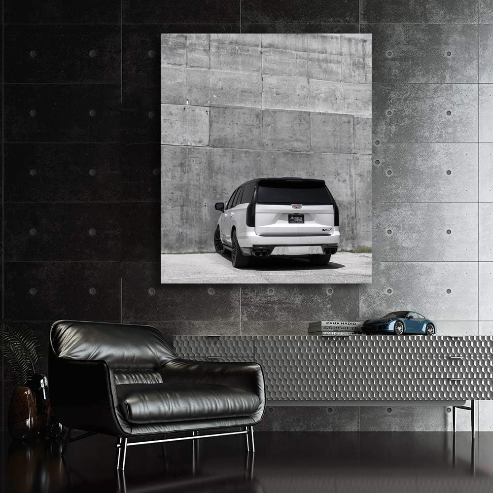 Cadillac White Concrete Wall - Luxury Unmatched