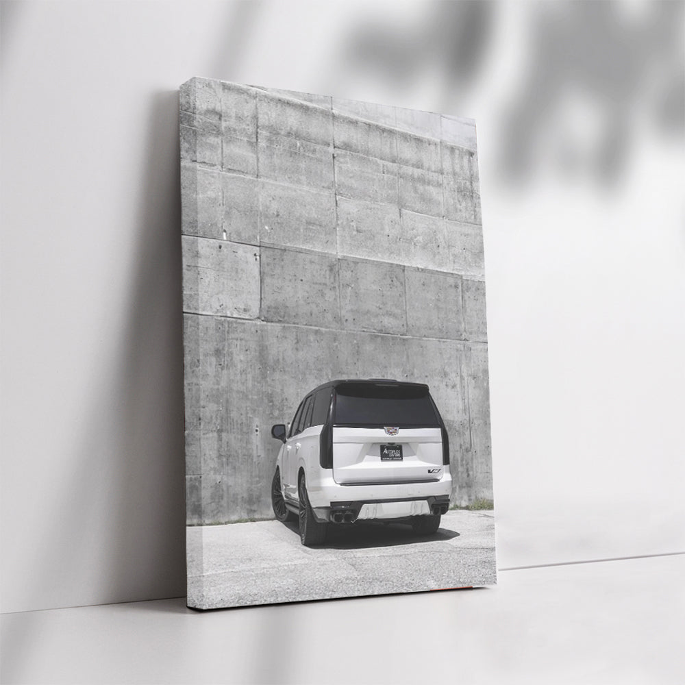 Cadillac White Concrete Wall - Luxury Unmatched