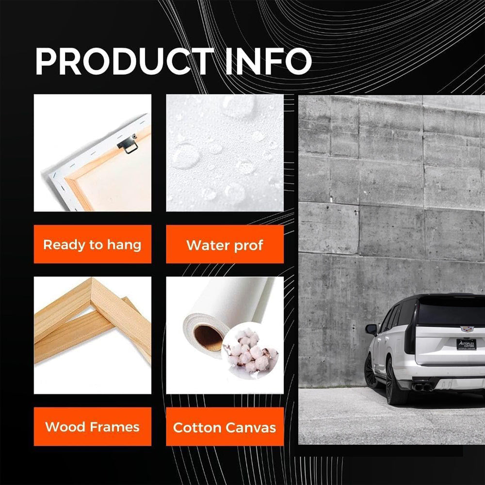 Cadillac White Concrete Wall - Luxury Unmatched