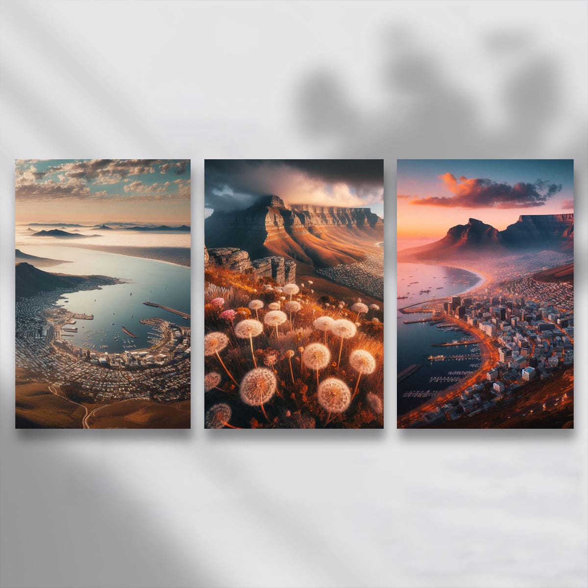 Cape Town - Table Mountain Set of 3