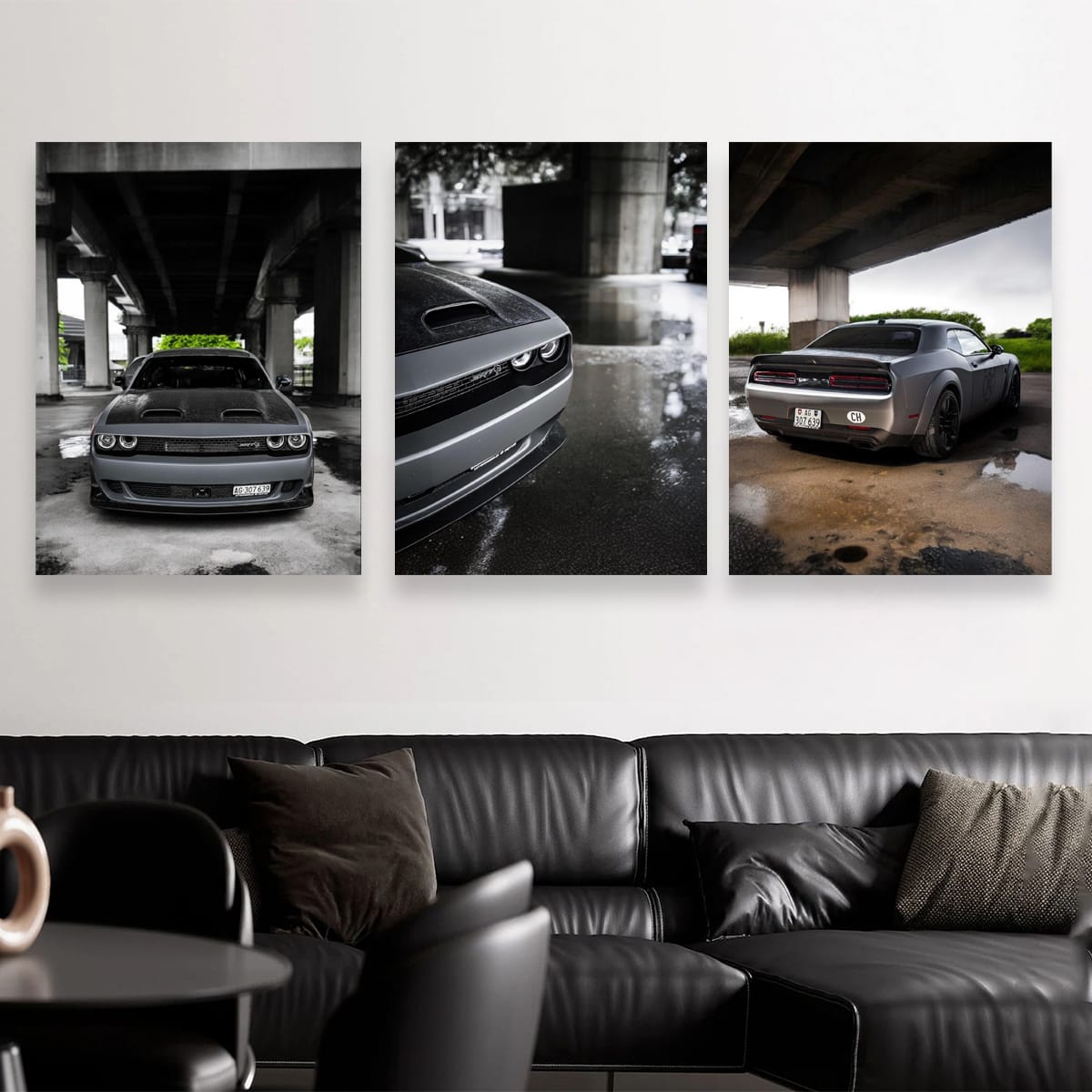 Dodge Challenger Hellcat Under The Bridge Set of 3