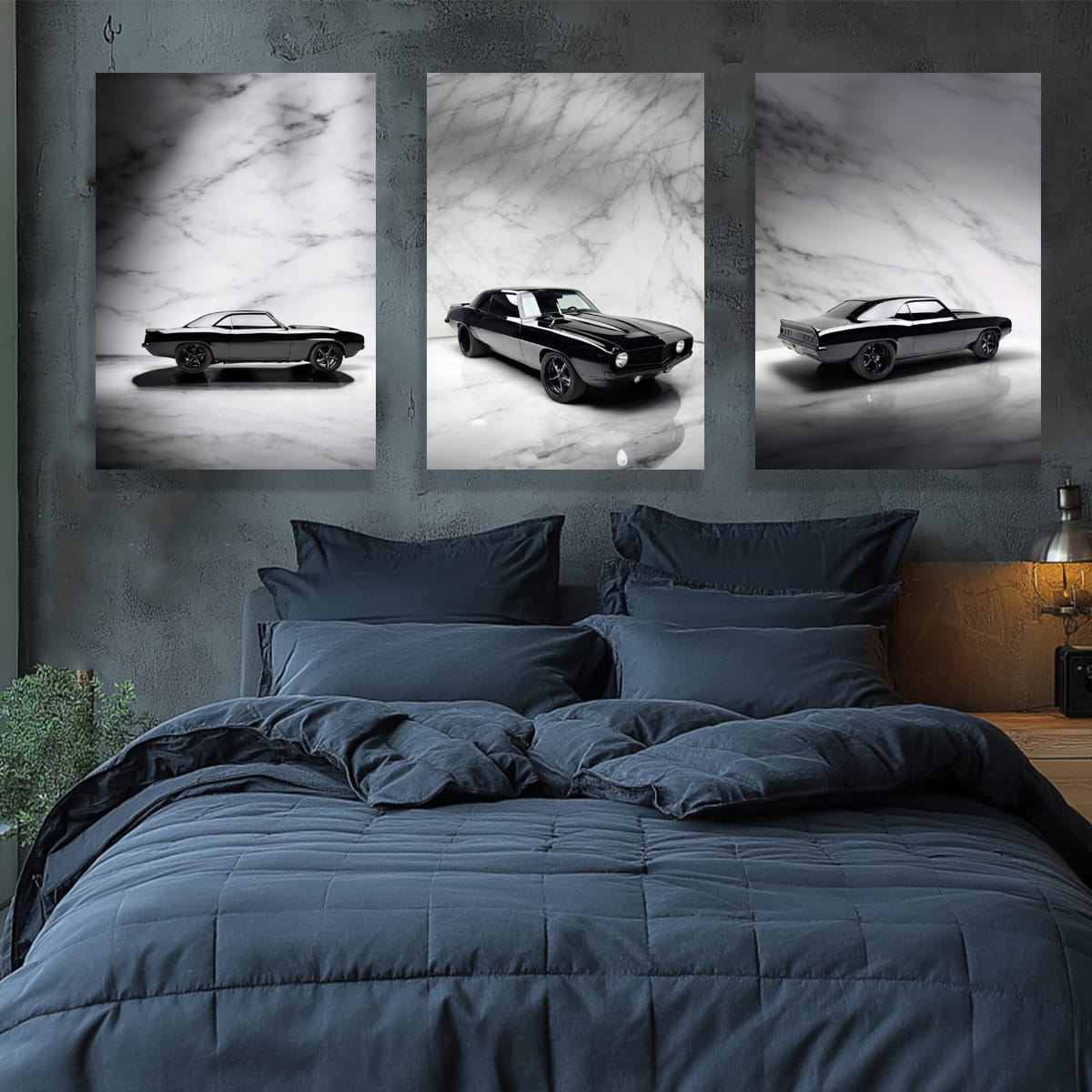 Chevrolet Camaro Black Marble Set of 3