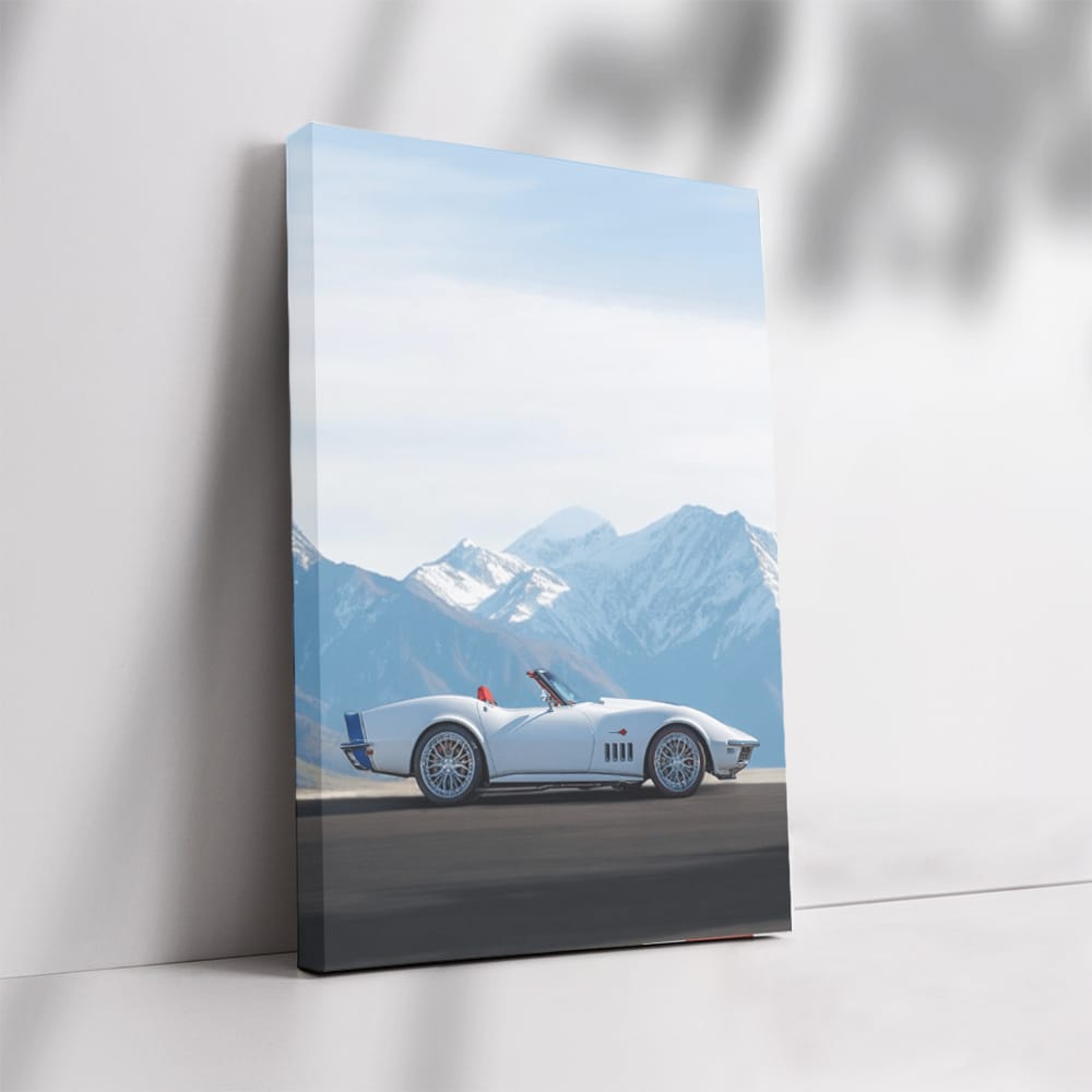 Chevrolet Corvette in Snowy Mountains - Sleek Performance