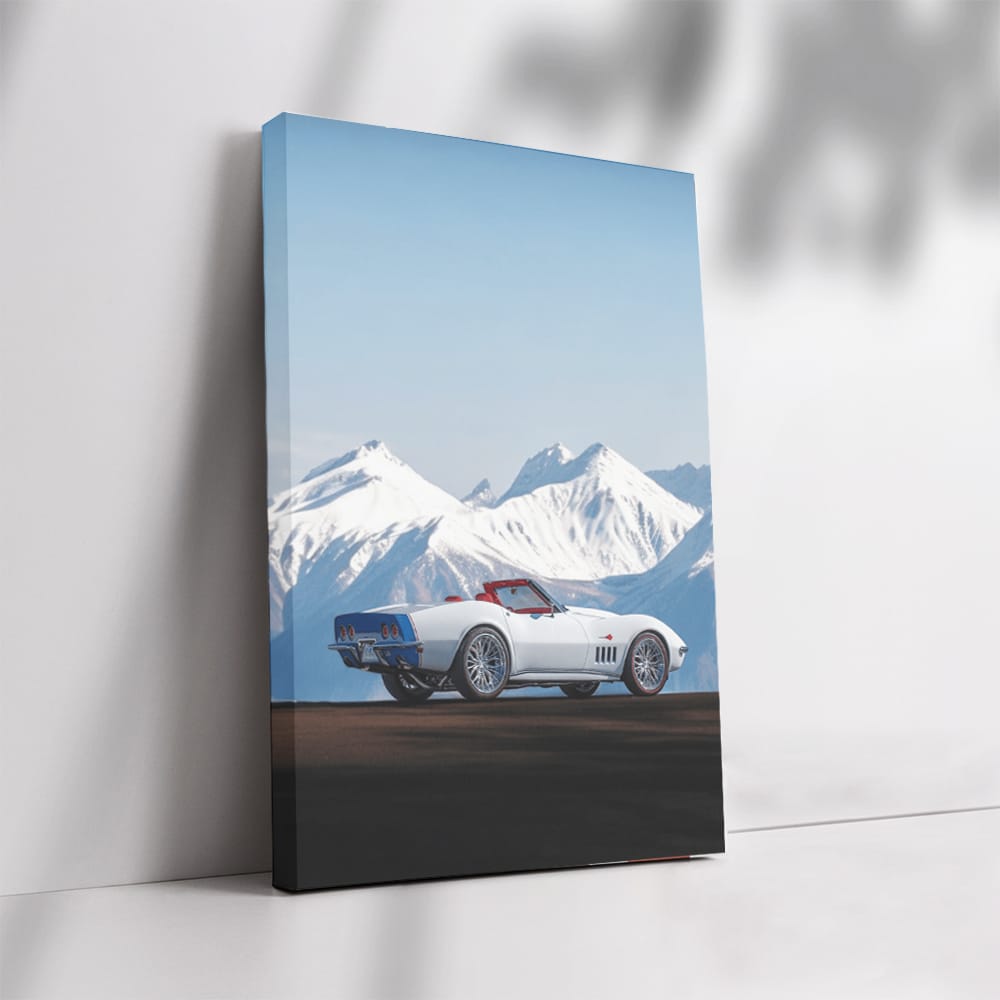 Chevrolet Corvette in Snowy Mountains - Power Meets Elegance