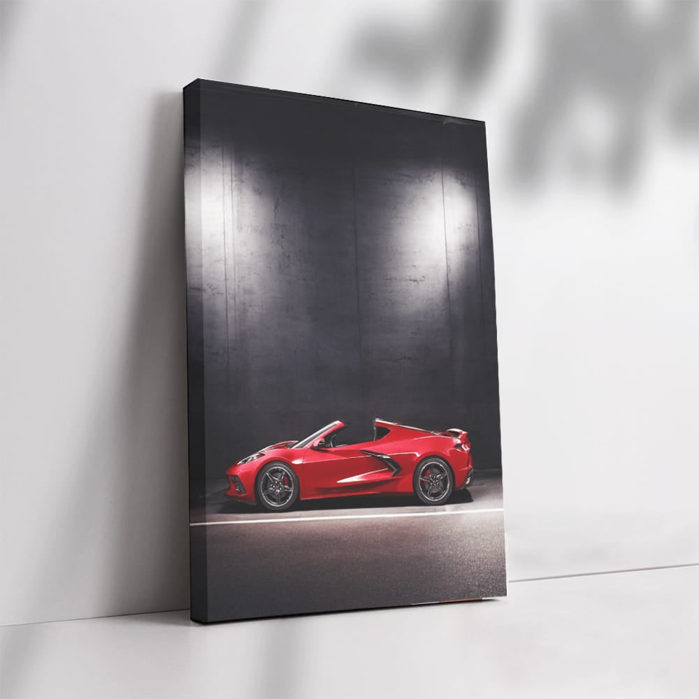 Nighttime Chevy Corvette - Thrilling Speed and Style