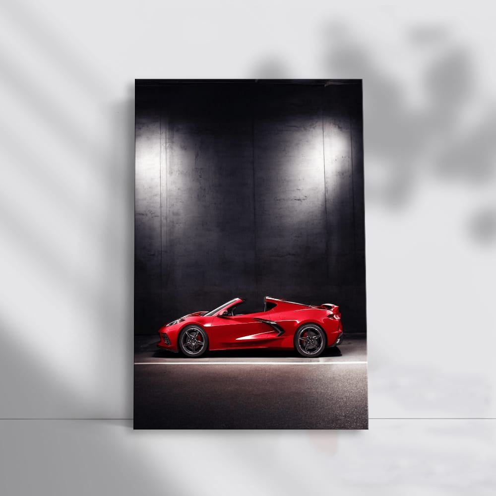 Nighttime Chevy Corvette - Thrilling Speed and Style