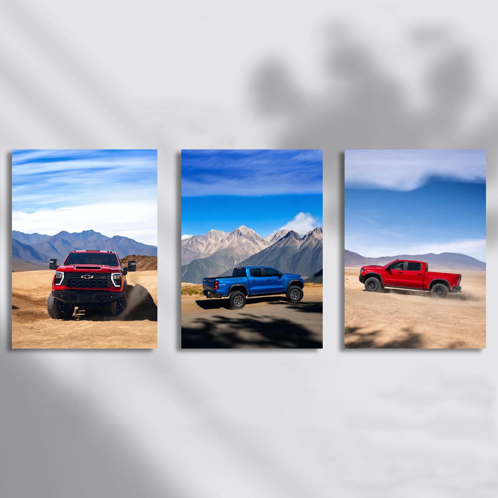 Chevrolet In The Mountains Set of 3