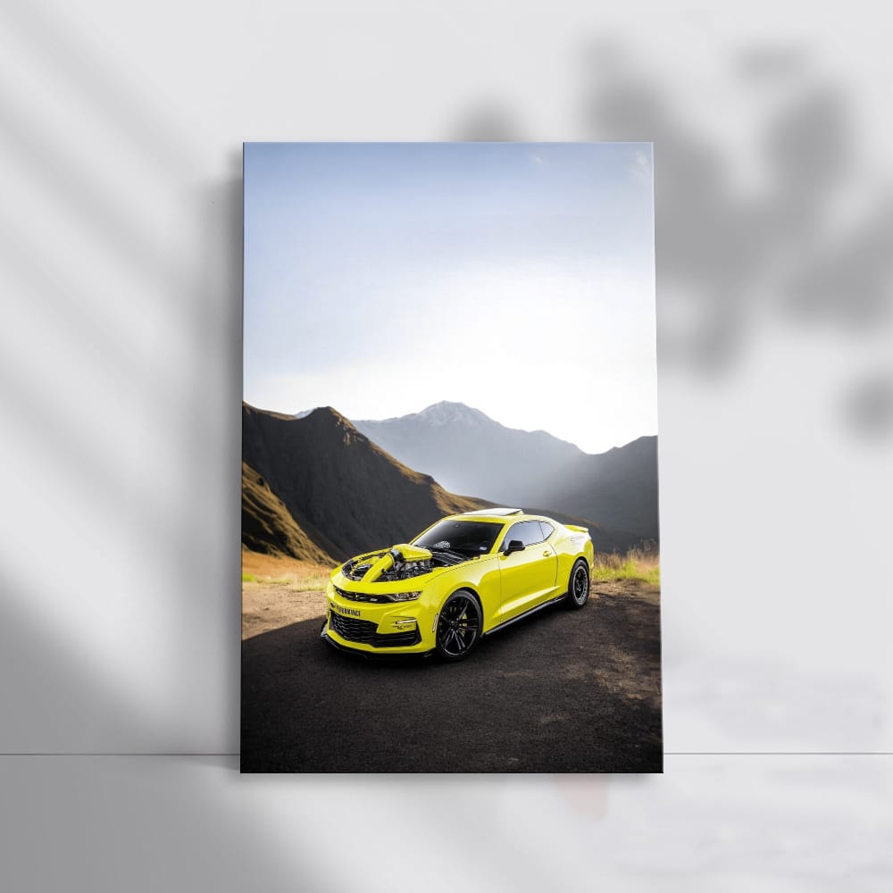Yellow Chevrolet in Mountain Scenery - Adventurous Ride