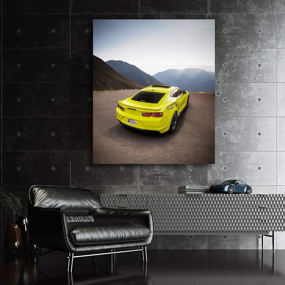 Yellow Chevrolet in Mountainous Terrain - Bold Adventure