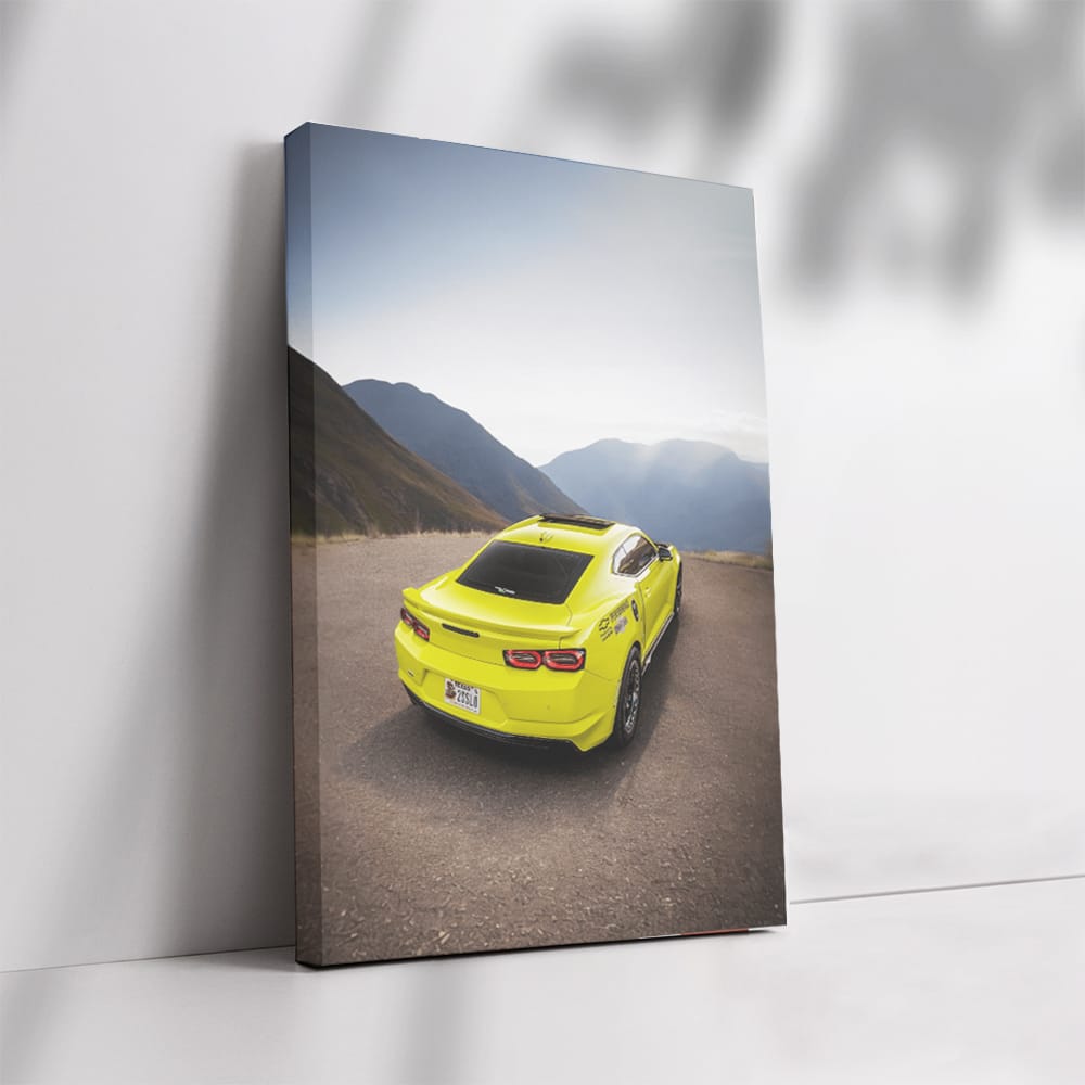 Yellow Chevrolet in Mountainous Terrain - Bold Adventure