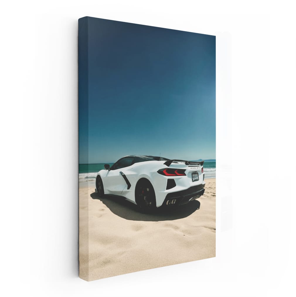 Corvette C8 at Beach - Sleek and Stylish Performance