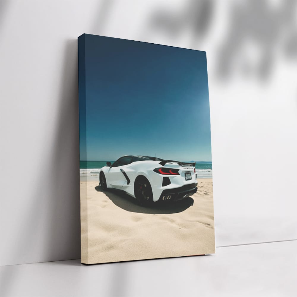 Corvette C8 at Beach - Sleek and Stylish Performance