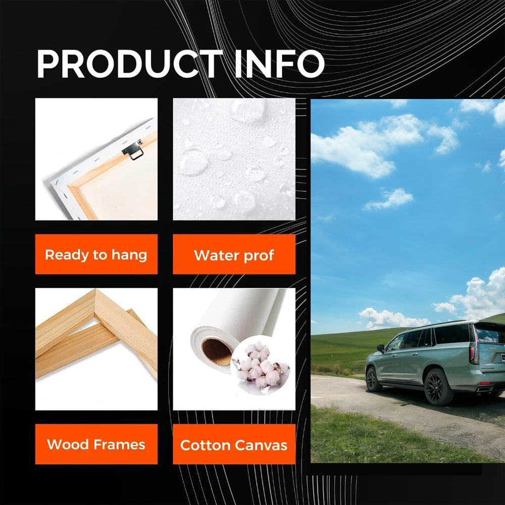 Emerald Cadillac Escalade in Nature: Luxurious and Sporty Adventure