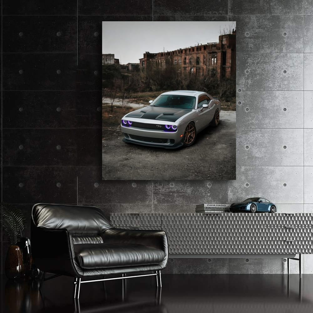 Deserted City Dodge Challenger - Power Meets Abandonment