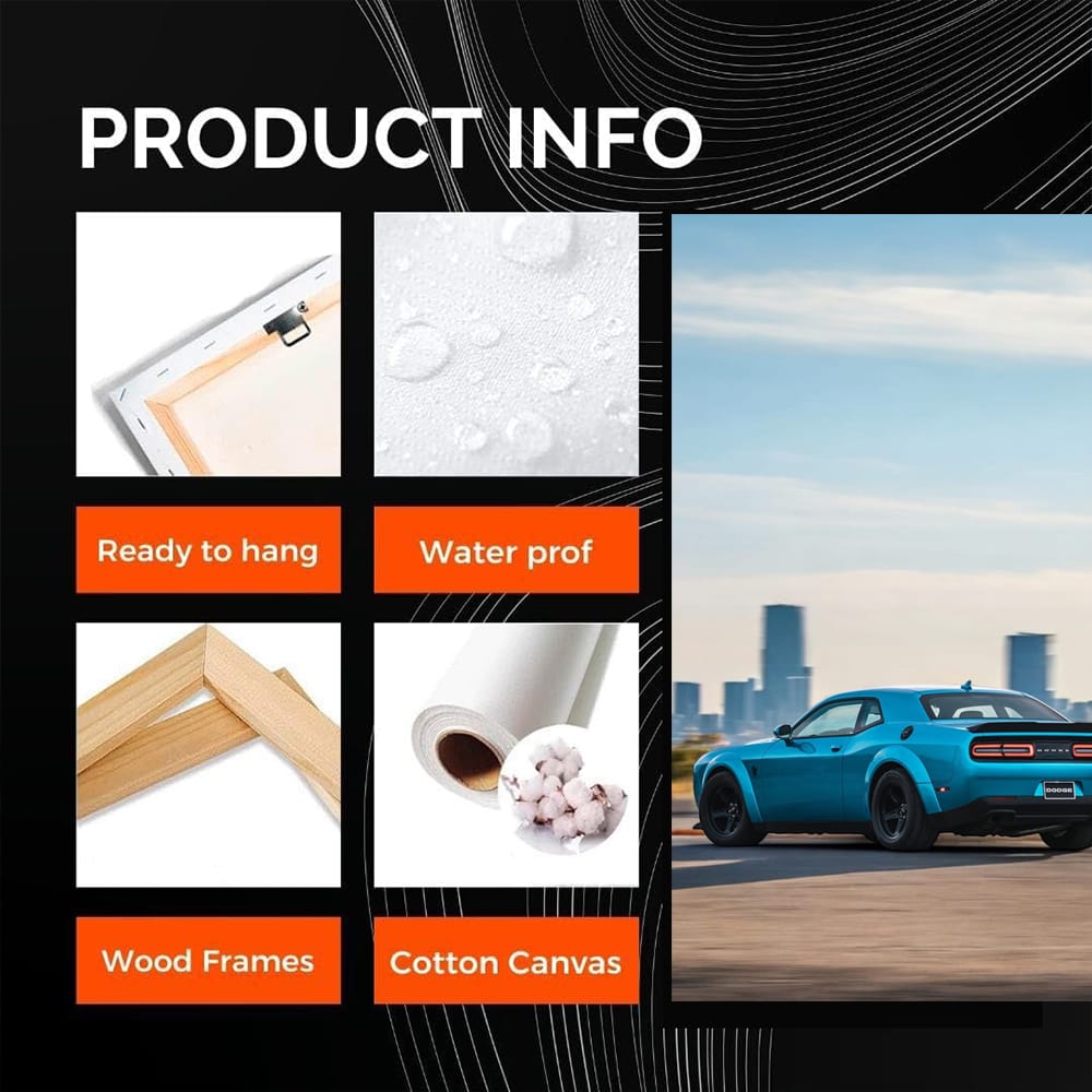 Urban Skyline Highlights Dodge Challenger - Power and Presence