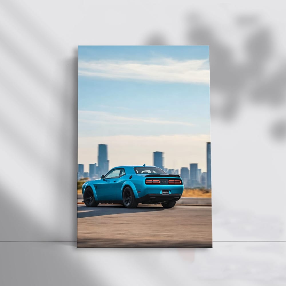 Urban Skyline Highlights Dodge Challenger - Power and Presence