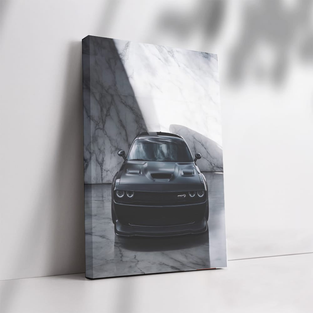 Black Marble Dodge Challenger - Sleek and Powerful Ride