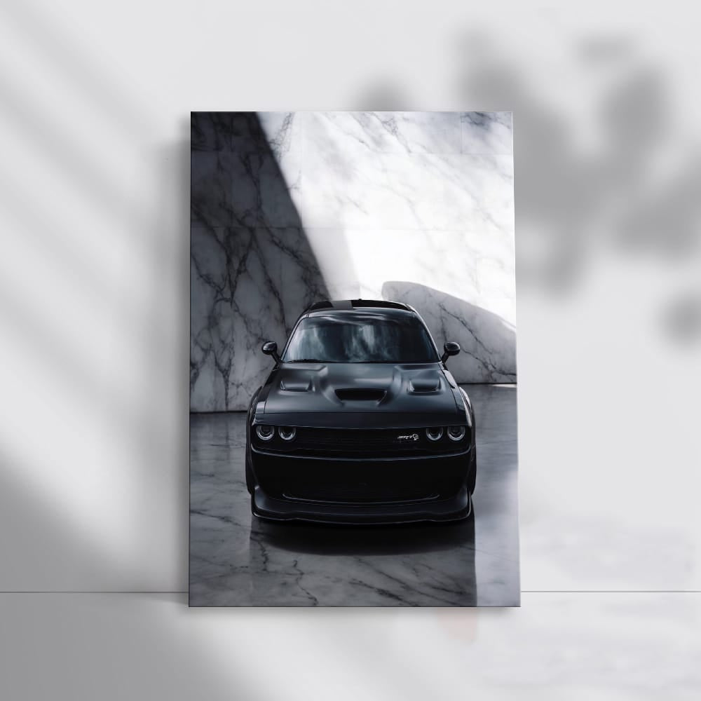 Black Marble Dodge Challenger - Sleek and Powerful Ride
