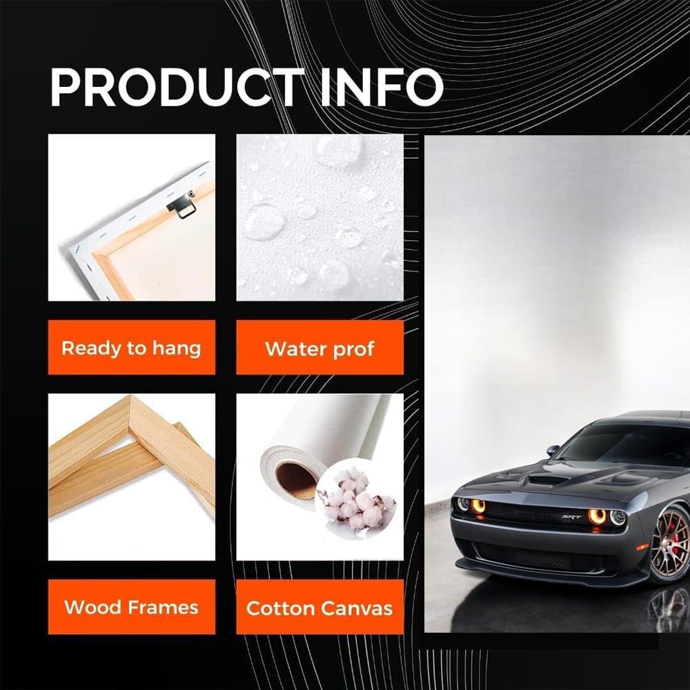 Grey Dodge Challenger in Parking - Power and Precision