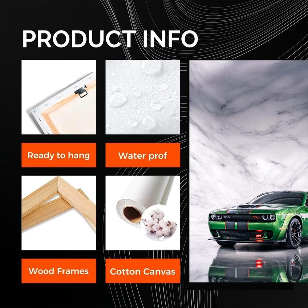 Dodge Challenger Marble - Bold and Timeless Design