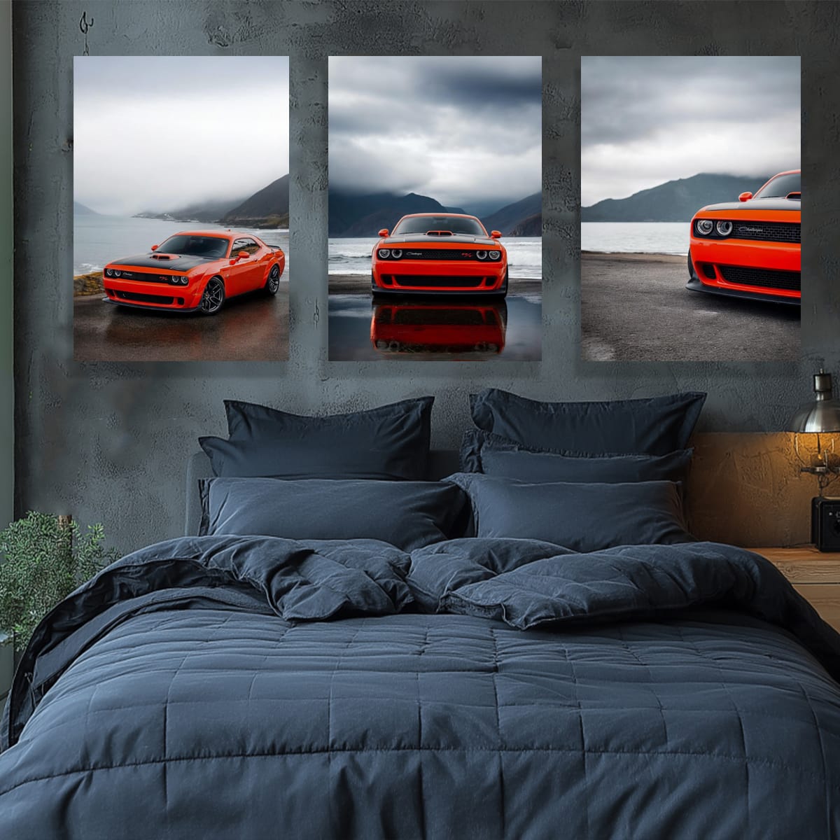 Dodge Challenger Mountains In The Clouds Set of 3