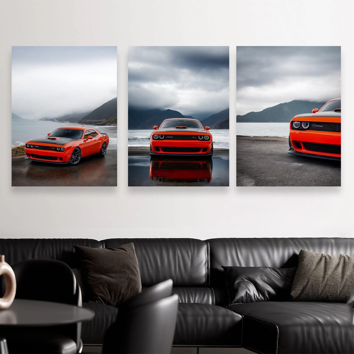 Dodge Challenger Mountains In The Clouds Set of 3