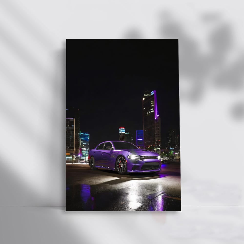 Nighttime Dodge Challenger - Power and Performance