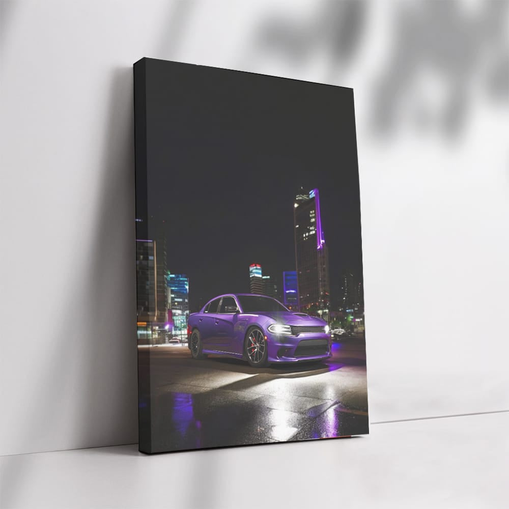 Nighttime Dodge Challenger - Power and Performance