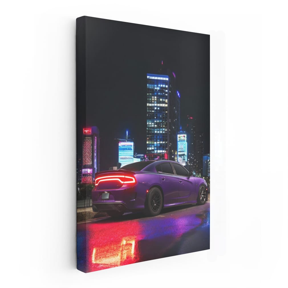 Dodge Challenger at Night - Thrilling American Muscle