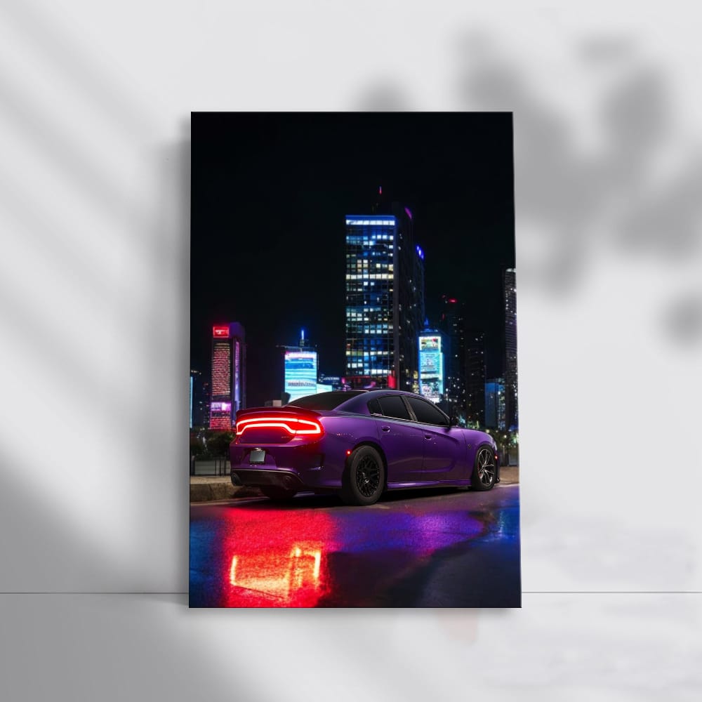 Dodge Challenger at Night - Thrilling American Muscle