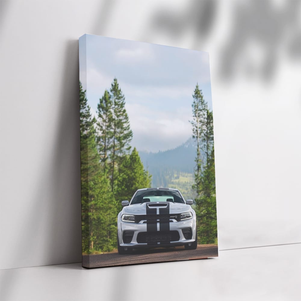 Dodge Charger in Forest - Adventure Awaits