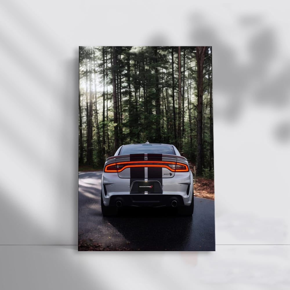 Dodge Charger in Forest - Power Meets Nature