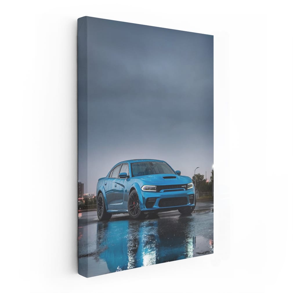 Urban Journey: Dodge Charger in Rain - Power Meets Elegance