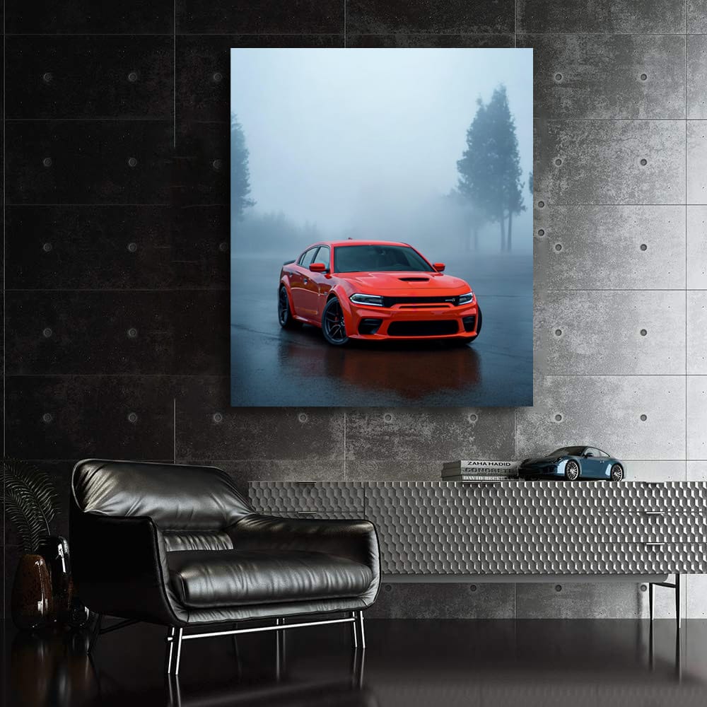 Foggy Dodge Charger - Symbol of Power and Elegance