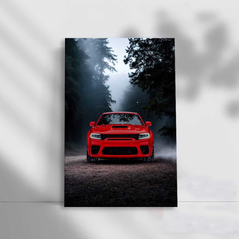 Charger in Mist - Power and Elegance Captured