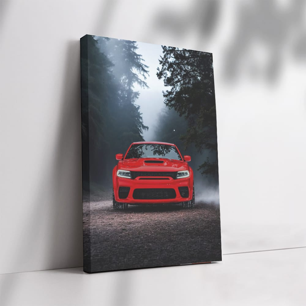 Charger in Mist - Power and Elegance Captured