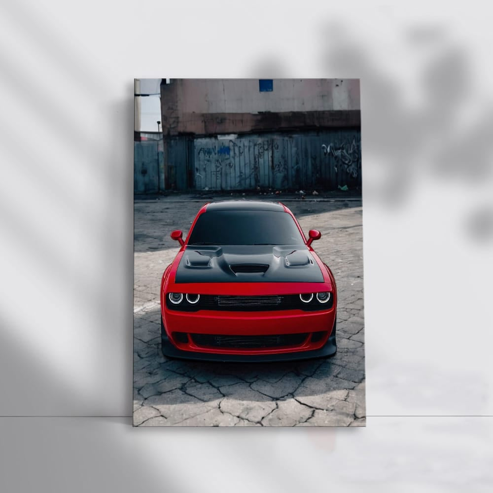Red Dodge Charger in Urban Setting - Bold & Powerful