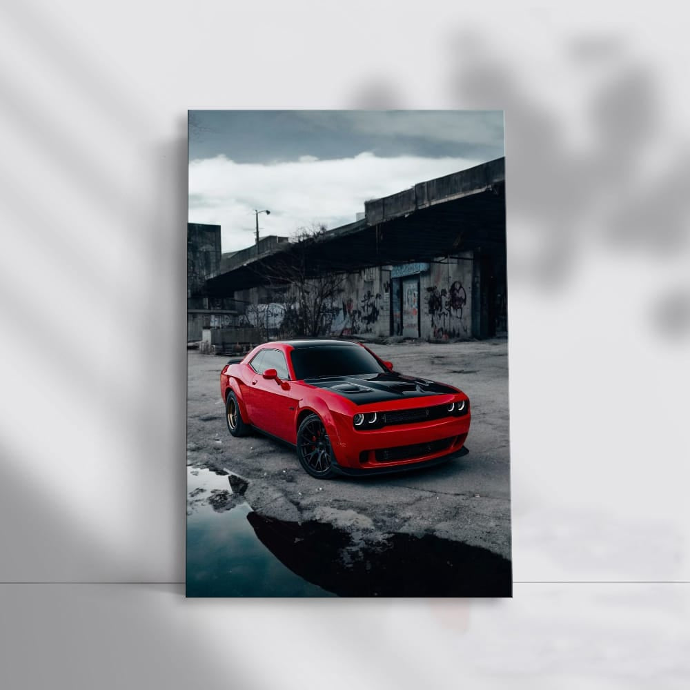 Bold Red Dodge Charger in Urban Style - Power and Flair