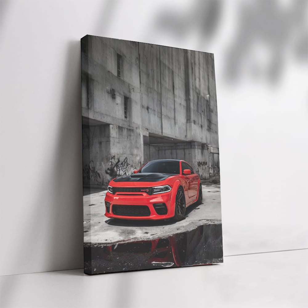 Red Dodge Charger in Urban Style - Bold and Dynamic