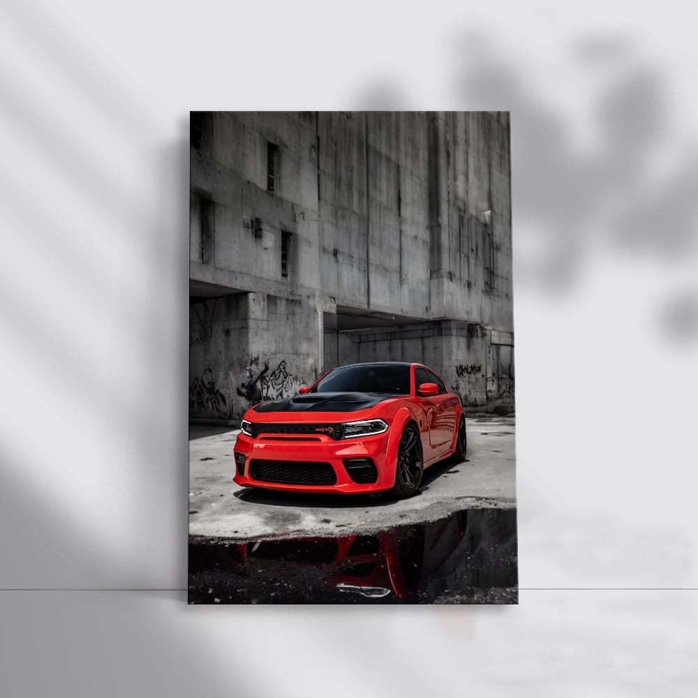 Red Dodge Charger in Urban Style - Bold and Dynamic
