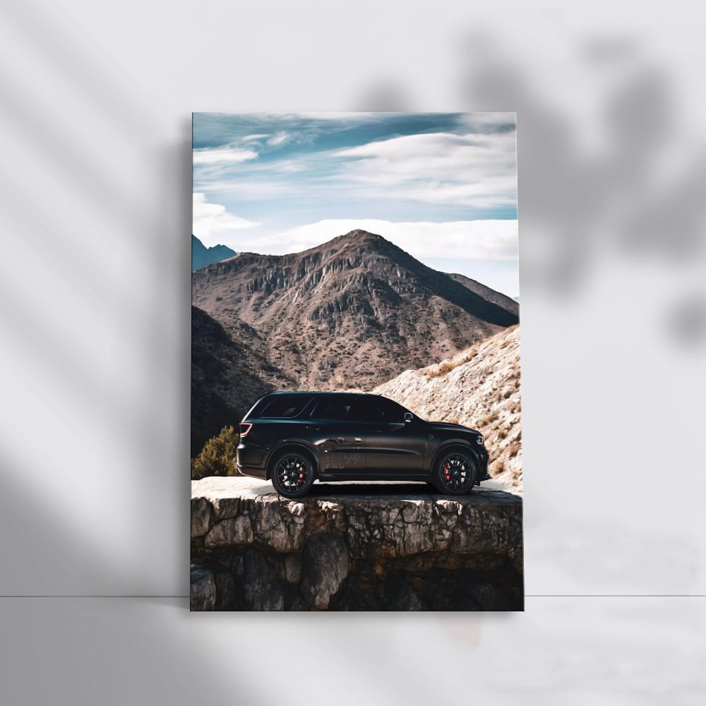 Black Dodge Durango by Mountain - Rugged Elegance